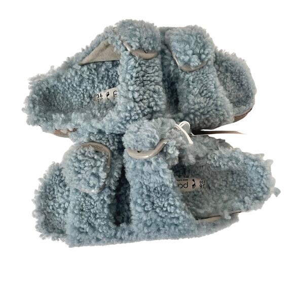 Birkenstock Papillio Arizona Big Buckle Shearling Teddy Slide Sandals Size 36 EU - Picture 9 of 10